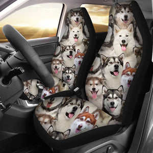 A Bunch Of Alaskan Malamutes Car Seat Cover