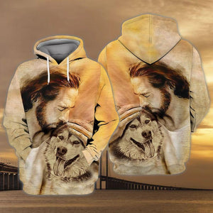 Alaskan Malamute With God Unisex Hoodie