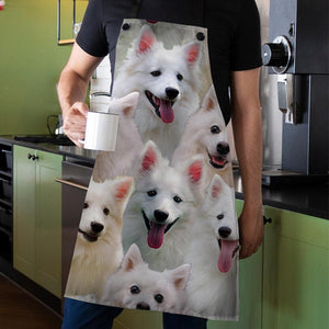 A Bunch Of American Eskimos Apron/Great Gift Idea For Christmas