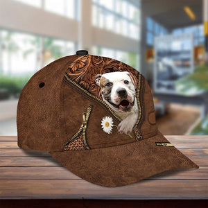 American Bulldog Holding Daisy Unisex Cap