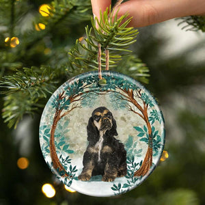 American Cocker Spaniel Among Forest Porcelain/Ceramic Ornament