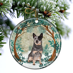 Australian Cattle Among Forest Porcelain/Ceramic Ornament