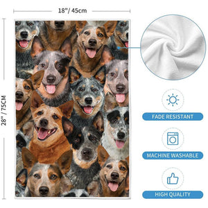 A Bunch Of Australian Cattles Kitchen Towel