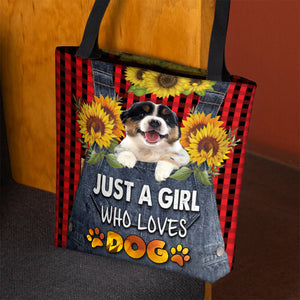 Australian Shepherd 2-Just A Girl Who Loves Dog Tote Bag