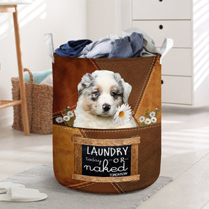 Australian Shepherd Laundry Today Or Naked Tomorrow Laundry Basket