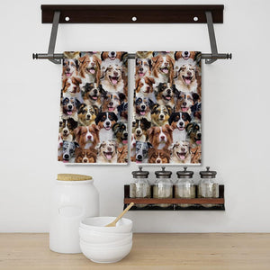 A Bunch Of Australian Shepherds Kitchen Towel