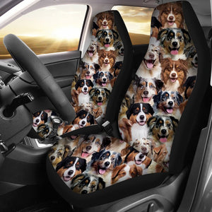 A Bunch Of Australian Shepherds Car Seat Cover