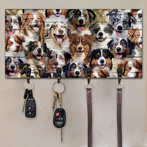 A Bunch Of Australian Shepherds Key Hanger