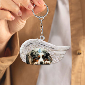 Australian Shepherd Sleeping Angel - Forever In My Heart Acrylic Keychain