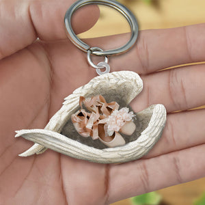 Ballet Sleeping Angel Acrylic Keychain