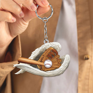 Baseball Sleeping Angel Acrylic Keychain