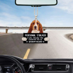 Basset Hound Personal Stalker Car Hanging Ornament