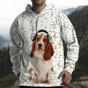 Great Music With Basset Hound02 Unisex Hoodie