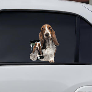 Do You Like My Selfie - Basset Hound Car/ Door/ Fridge/ Laptop Sticker V1