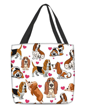 Cute Basset Hound Tote Bag
