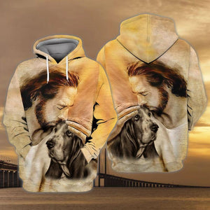 Basset Hound With God Unisex Hoodie