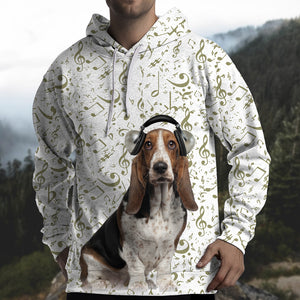 Great Music With Basset Hound Unisex Hoodie