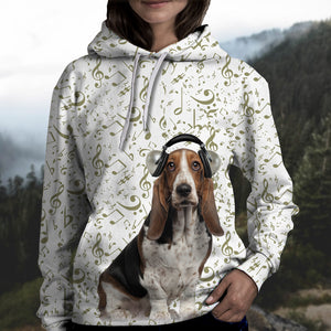 Great Music With Basset Hound Unisex Hoodie