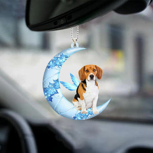 Beagle Angel From The Moon Car Hanging Ornament