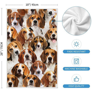 A Bunch Of Beagles Kitchen Towel
