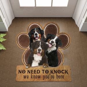 Bernese-Mountain No Need To Knock We Know You're Here Custom Doormat