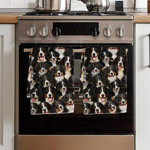 A Bunch Of Bernese Mountains Kitchen Towel
