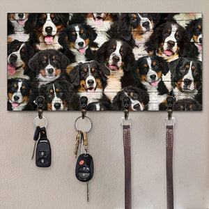 A Bunch Of Bernese Mountains Key Hanger