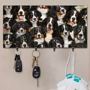 A Bunch Of Bernese Mountains Key Hanger