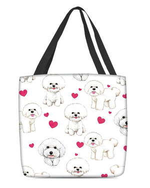 Cute Bichon Frise Tote Bag