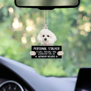 Bichon Frise Personal Stalker Car Hanging Ornament