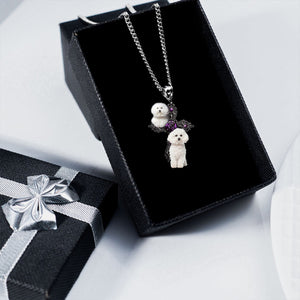 Bichon Frise Pray For God Stainless Steel Necklace