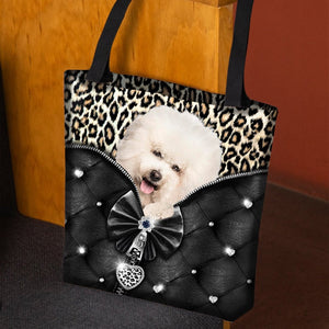 2022 New Release Bichon Frise All Over Printed Tote Bag