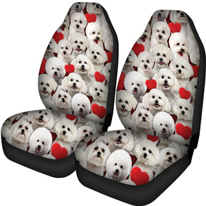 A Bunch Of Bichon Frises Car Seat Cover