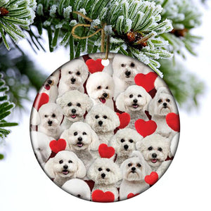 A Bunch Of Bichon Frises Porcelain/Ceramic Ornament