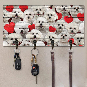 A Bunch Of Bichon Frises Key Hanger