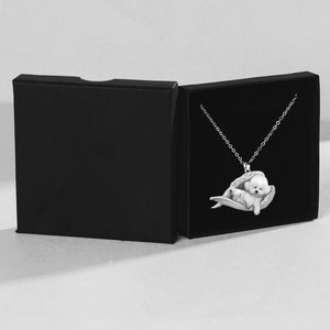 Bichon frise Sleeping Angel Necklace