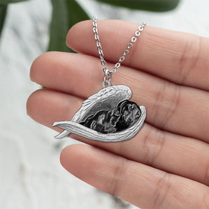 Black and tan dachshund Sleeping Angel Necklace