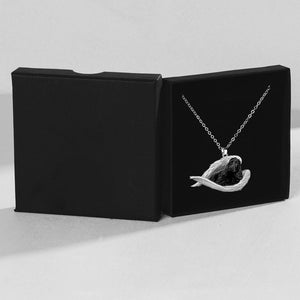 Black cocker spaniel Sleeping Angel Necklace