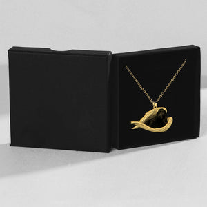 Black cocker spaniel Sleeping Angel Necklace