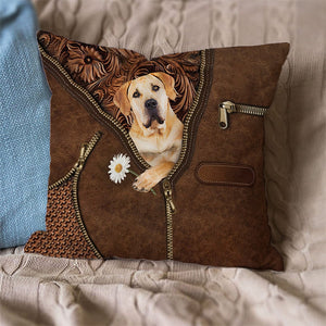 Boerboel Holding Daisy Pillow Case