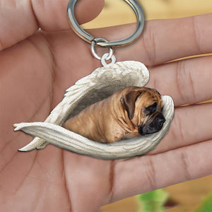 Boerboel Sleeping Angel Acrylic Keychain