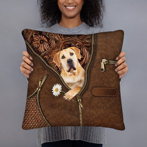 Boerboel Holding Daisy Pillow Case