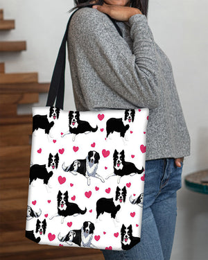 Cute Border Collie Tote Bag