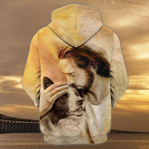 Border Collie With God Unisex Hoodie