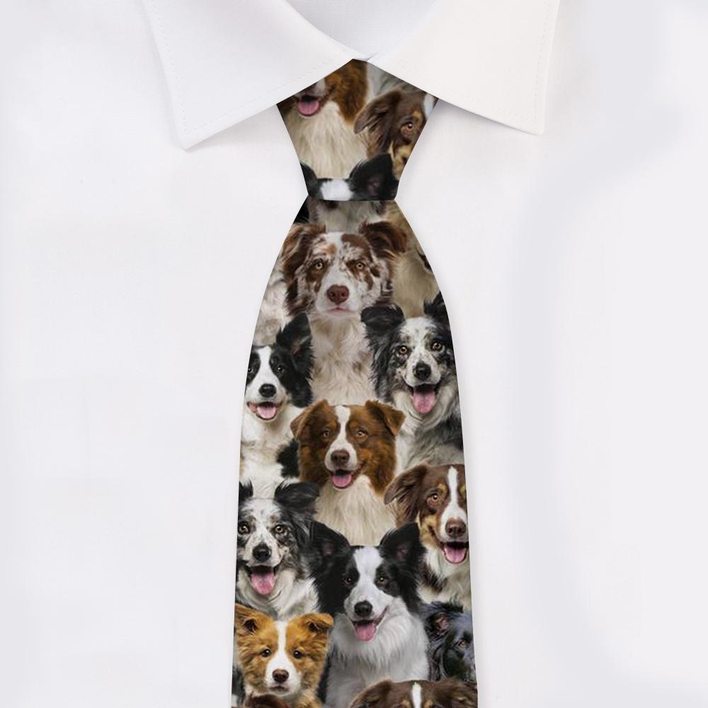 A Bunch Of Border Collies Tie For Men/Great Gift Idea For Christmas
