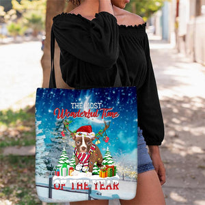 Boston Terrier Christmas Tote Bag