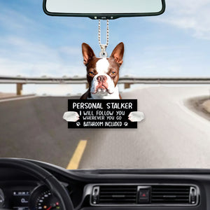 Boston Terrier 02 Personal Stalker Car Hanging Ornament