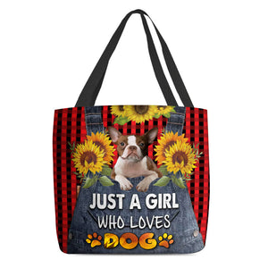 Boston Terrier -Just A Girl Who Loves Dog Tote Bag