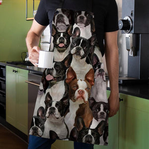 A Bunch Of Boston Terriers Apron/Great Gift Idea For Christmas