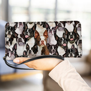 A Bunch Of Boston Terriers Clutch Purse